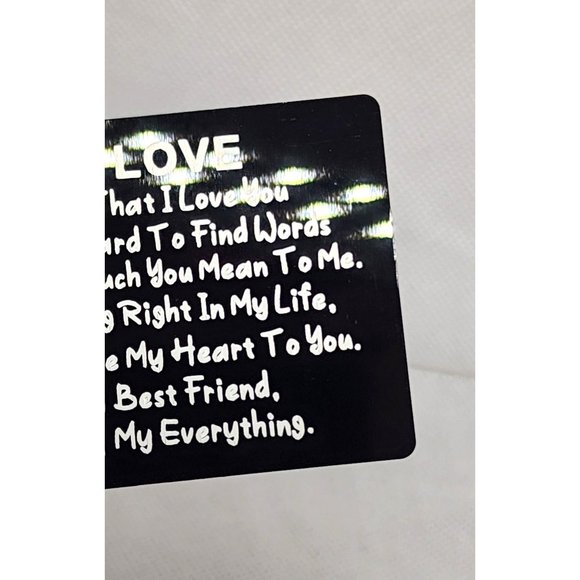 To My Love Sentimental Reminder Aluminum Alloy Card Gift - Picture 6 of 7